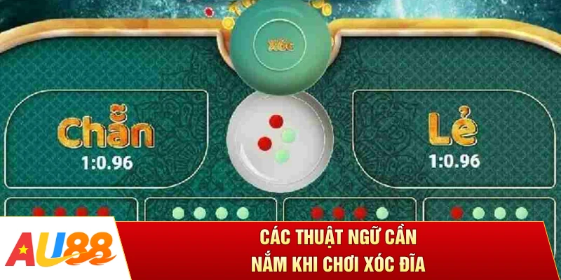 Các thuật ngữ cần nắm khi chơi xóc đĩa